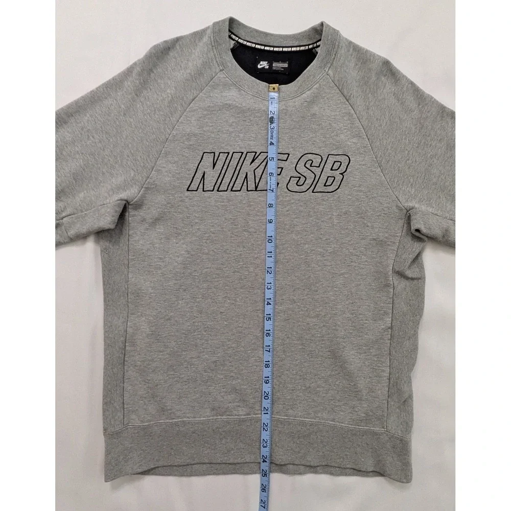 Nike SB Sweatshirt Gray Spell Out Pullover Skateboarding Men's Large L *READ*